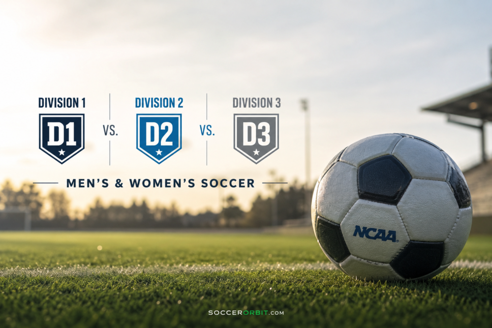 NCAA Division 1 vs. Division 2 vs. Division 3 Men’s & Women’s Soccer