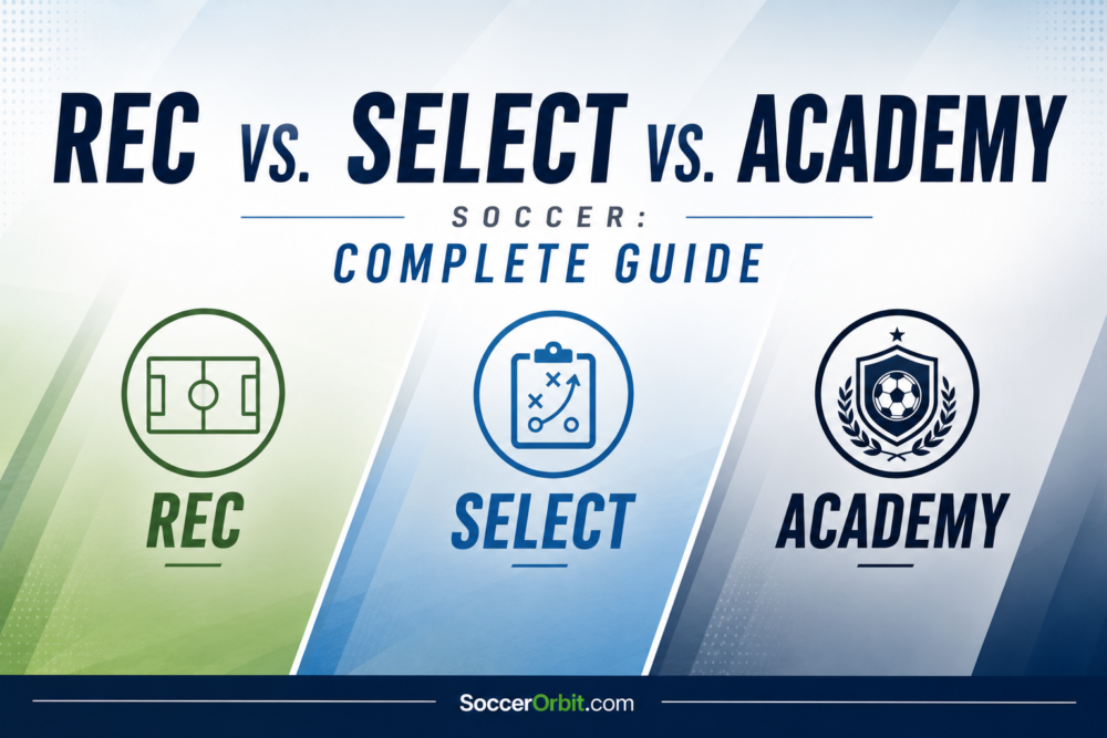 Rec vs. Select vs. Academy Soccer: Complete Guide
